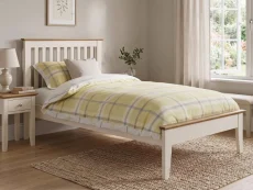 Julian Bowen Julian Bowen Salerno Two Tone Ivory and Oak Wooden Bed Frame