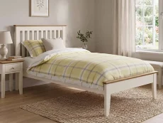 Julian Bowen Julian Bowen Salerno Two Tone Ivory and Oak Wooden Bed Frame
