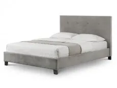 Julian Bowen Julian Bowen Shoreditch 4ft6 Double Grey Velvet Fabric Bed Frame