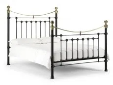 Julian Bowen Julian Bowen Victoria Satin Black and Brass Metal Bed Frame
