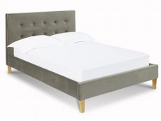LPD Camden 5ft King Size Grey Upholstered Fabric Bed Frame
