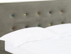 LPD LPD Camden 5ft King Size Grey Upholstered Fabric Bed Frame