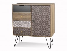 LPD LPD Casablanca Light Walnut Effect 1 Door 4 Drawer Sideboard (Flat Packed)