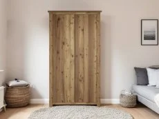 LPD LPD Havana 2 Door Pine Wooden Double Wardrobe