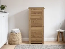 LPD LPD Havana 5 Drawer Tall Narrow Pine Wooden Chest of Drawers