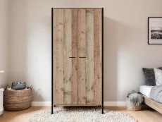 LPD LPD Hoxton Rustic 2 Door Double Wardrobe