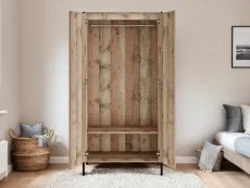 LPD LPD Hoxton Rustic 2 Door Double Wardrobe