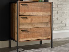 LPD Hoxton Rustic 3 Drawer Chest of Drawers (Flat Packed)