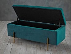 LPD LPD Lola Teal Fabric Blanket Box (Assembled)