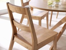 LPD LPD Malmo 190cm White Oak Round Dining Table and 4 Chairs Set