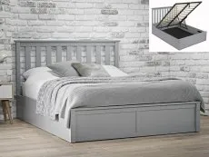 LPD LPD Oxford Grey Wooden Ottoman Bed Frame