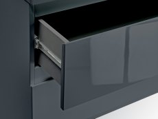 LPD LPD Puro Charcoal High Gloss 4 Drawer Chest of Drawers (Flat Packed)