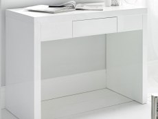 LPD Puro White High Gloss 1 Drawer Dressing Table (Flat Packed)