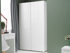 LPD LPD Puro White High Gloss 2 Door Double Wardrobe (Flat Packed)