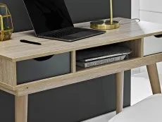 LPD LPD Scandi Oak and Grey 2 Drawer Desk