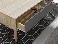 LPD LPD Scandi Oak and Grey Coffee Table (Flat Packed)