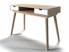 LPD Scandi Oak and White 2 Drawer Desk (Flat Packed)