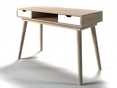 LPD LPD Scandi Oak and White 2 Drawer Desk
