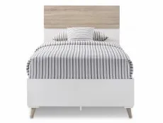 LPD LPD Stockholm 3ft Single White and Oak Wooden Bed Frame
