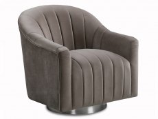 LPD Tiffany Cappuccino Upholstered Fabric Swivel Chair