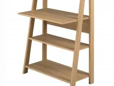 LPD Tiva Oak Ladder Shelving Unit with Desk