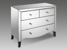 LPD Valentina 2+2 Mirrored Chest of Drawers (Assembled)