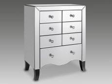 LPD LPD Valentina 7 Drawer Mirrored Chest of Drawers (Assembled)