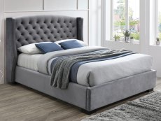 Sareer Ambassador 4ft6 Double Dark Grey Upholstered Fabric Bed Frame