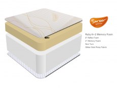 Sareer Matrah Ruby Gold Memory Foam 2ft6 Small Single Mattress in a Box