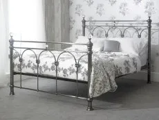 Sareer Sareer Sonita 5ft King Size Brushed Nickel Metal Bed Frame