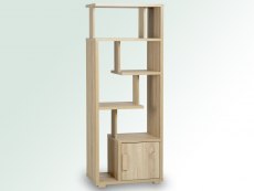 Seconique Cambourne Light Sonoma Oak 1 Door Display Cabinet (Flat Packed)