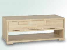 Seconique Cambourne Light Sonoma Oak 2 Drawer Coffee Table (Flat Packed)