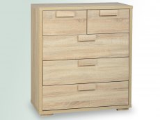 Seconique Cambourne Light Sonoma Oak 3+2 Chest of Drawers (Flat Packed)
