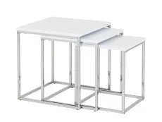 Seconique Seconique Charisma White High Gloss Nest of Tables