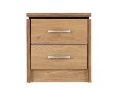Seconique Seconique Charles Oak 2 Drawer Small Bedside Table
