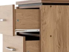 Seconique Seconique Charles Oak 5 Drawer Tall Narrow Chest of Drawers