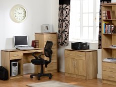 Seconique Seconique Charles Oak 5 Drawer Tall Narrow Chest of Drawers (Flat Packed)