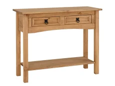Seconique Seconique Corona Pine 2 Drawer Wooden Console Table