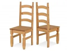 Seconique Seconique Corona Pine Set of 2 Wooden Dining Chairs