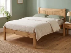 Seconique Seconique Maya Distressed Wax Pine Wooden Bed Frame