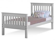 Seconique Seconique Monaco 3ft Single Grey Wooden Bed Frame (High Footend)