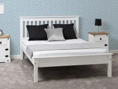 Seconique Seconique Monaco White Wooden Bed Frame (Low Footend)