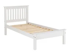 Seconique Seconique Monaco White Wooden Bed Frame (Low Footend)