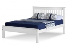 Seconique Seconique Monaco 4ft6 Double White Wooden Bed Frame (Low Footend)