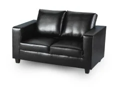 Seconique Seconique Tempo Black Faux Leather 2 Seater Sofa