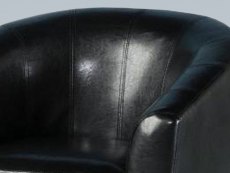 Seconique Seconique Tempo Black Faux Leather Upholstered Tub Chair