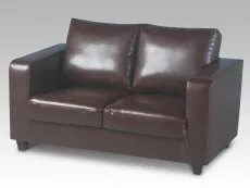 Seconique Seconique Tempo Brown Faux Leather 2 Seater Sofa
