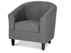 Seconique Seconique Tempo Grey Upholstered Fabric Tub Chair