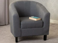 Seconique Seconique Tempo Grey Fabric Tub Chair