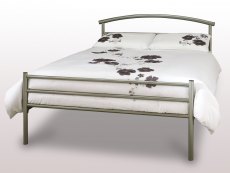 Serene Serene Brennington 4ft Small Double Silver Metal Bed Frame